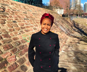 Inhaberin Abeba Haile-Welz vom eritreischen Restaurant Savanna Frankfurt