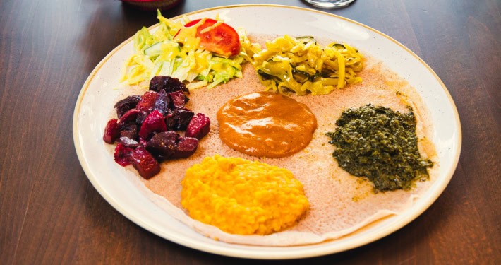 Maadi gemischte Platte - eritreisches Restaurant Frankfurt